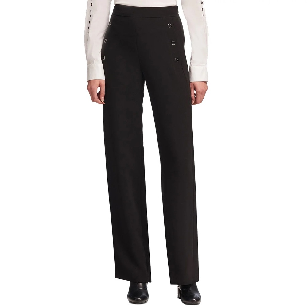 DKNY Black Grommet Trim Sailor Pants
